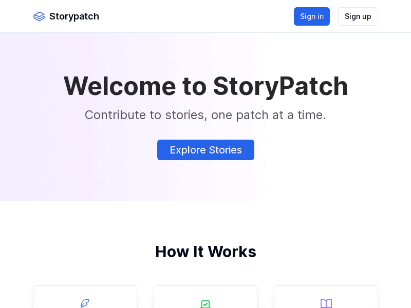 image: Story Patch - Collaborative Storytelling Platform