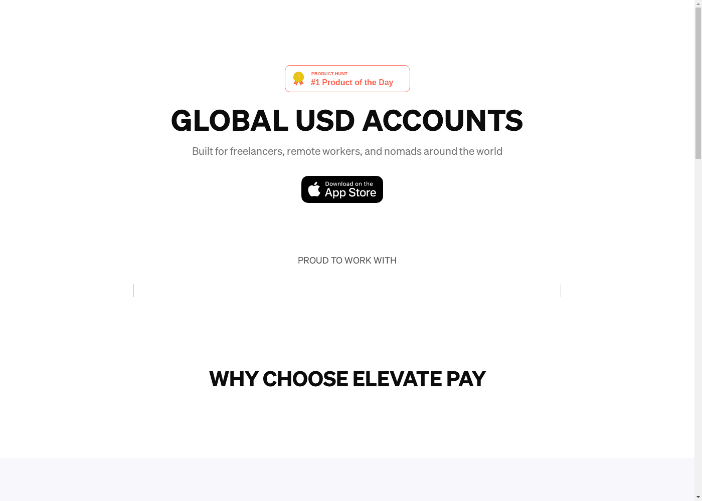 image: Elevate - Global USD Accounts for Freelancers and Remote Workers