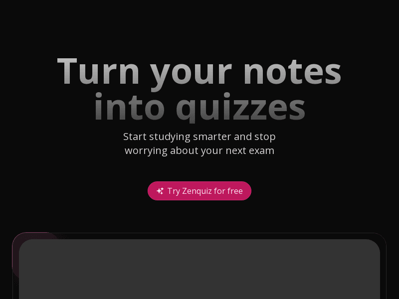 image: Zenquiz.app | Transform Your Notes into Smart Quizzes