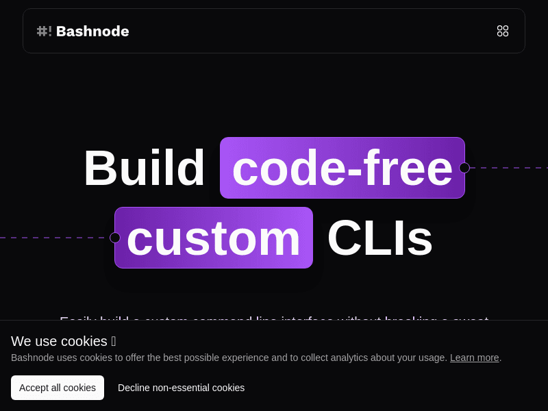 image: Bashnode - Create Custom CLIs Without Coding