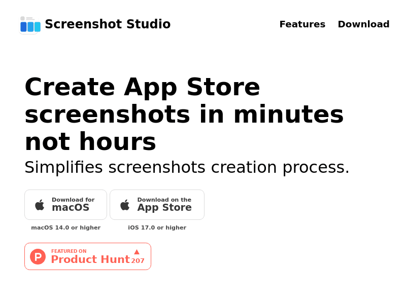 image: Screenshot Studio: Create App Store Screenshots Effortlessly