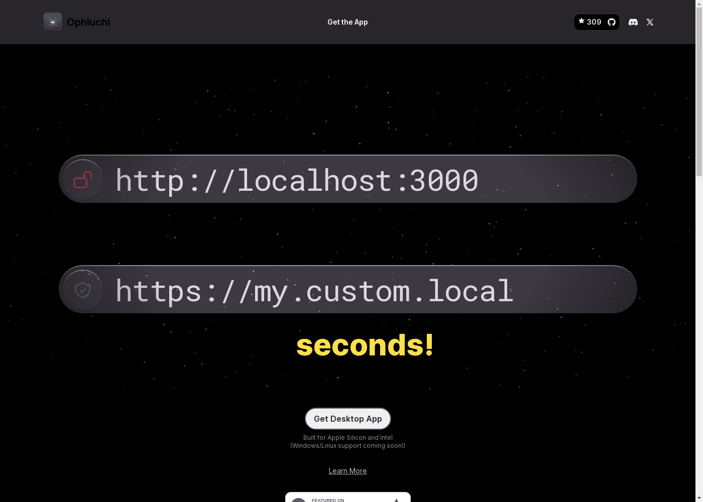 image: Ophiuchi - Effortless Local Development with SSL