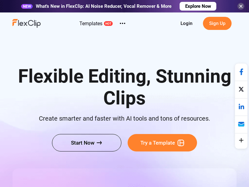 image: FlexClip: Online Video Editor with AI Tools - Create Stunning Videos for Free