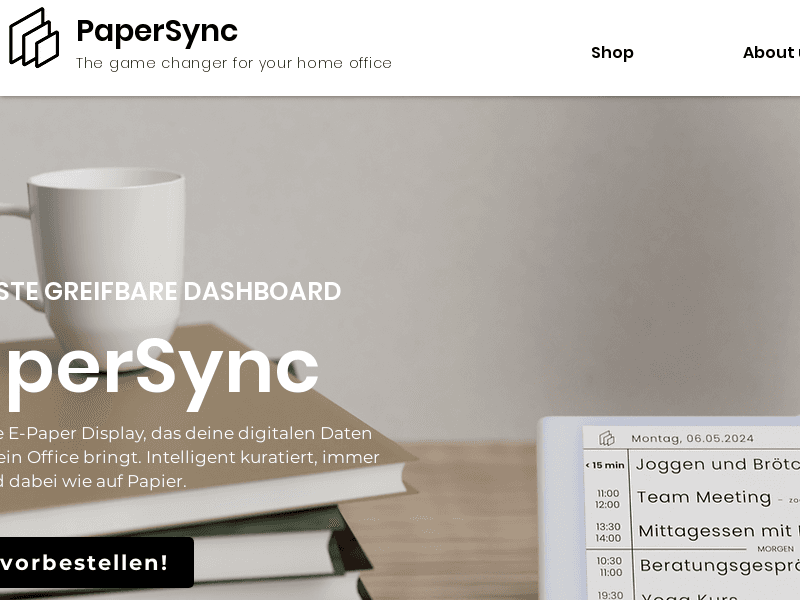 image: PaperSync - Das intelligente E-Paper Dashboard für maximale Produktivität