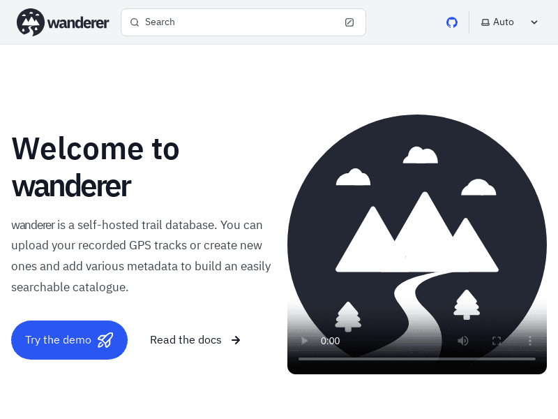 image: Wanderer - Your Self-Hosted Trail Database