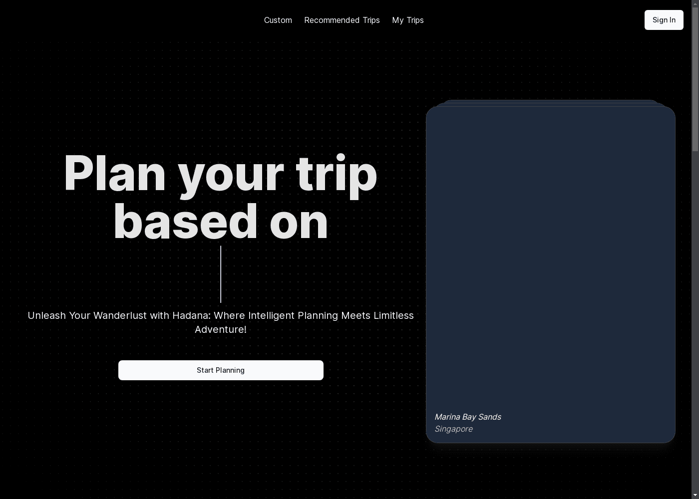 image: Hadana: Your Ultimate AI Travel Planner for Personalized Adventures