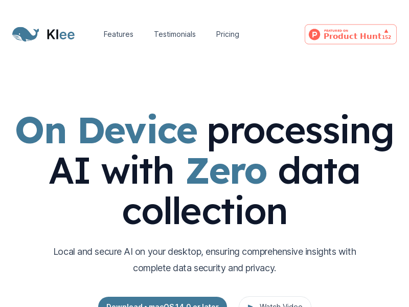 image: Klee - Secure On-Device AI for macOS