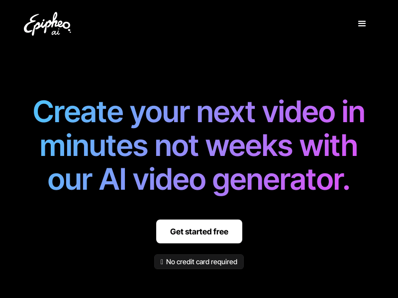 image: Epipheo AI - Effortless AI-Driven Video Creation