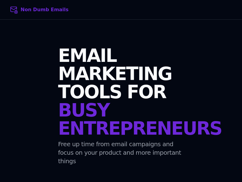 image: Non Dumb Emails - Streamline Your Email Marketing Efforts