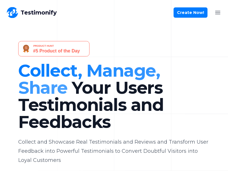 image: Transform User Feedback into Powerful Social Proof | Testimonify