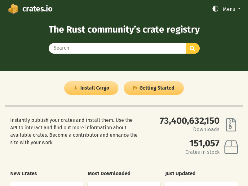 image: Rust Crate Hub | Discover &amp; Install Rust Packages