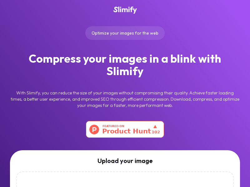 image: Slimify: Fast and Lossless Online Image Compression