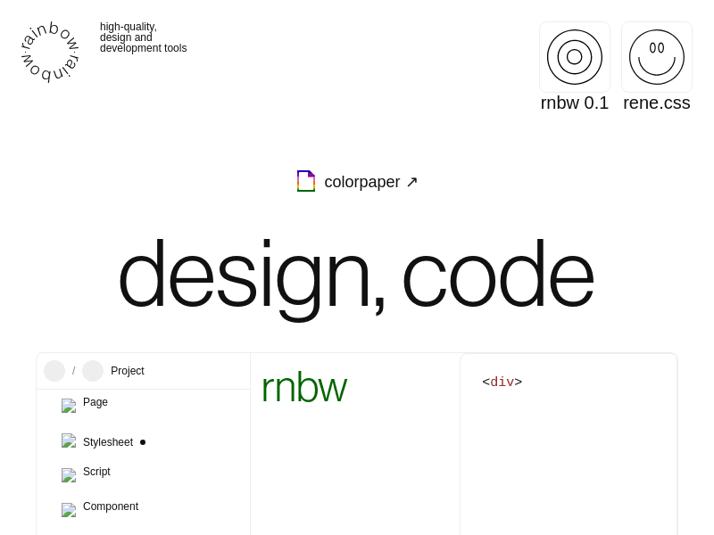 image: rnbw - AI-Powered Design Tool for the Web