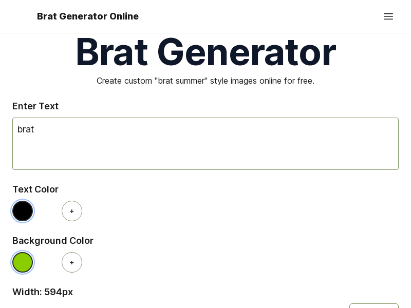 image: Brat Generator: Create Custom Brat Summer Style Images Online for Free