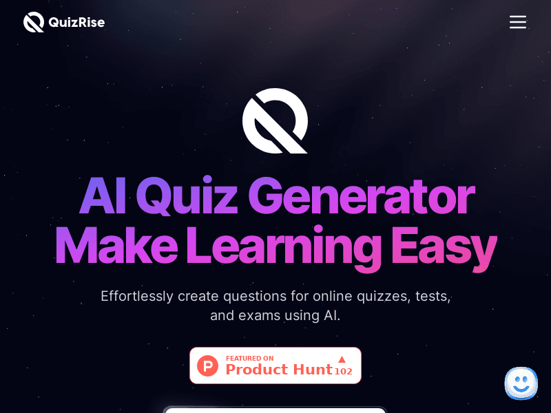 image: QuizRise: AI-Powered Quiz Generation & Sharing Platform