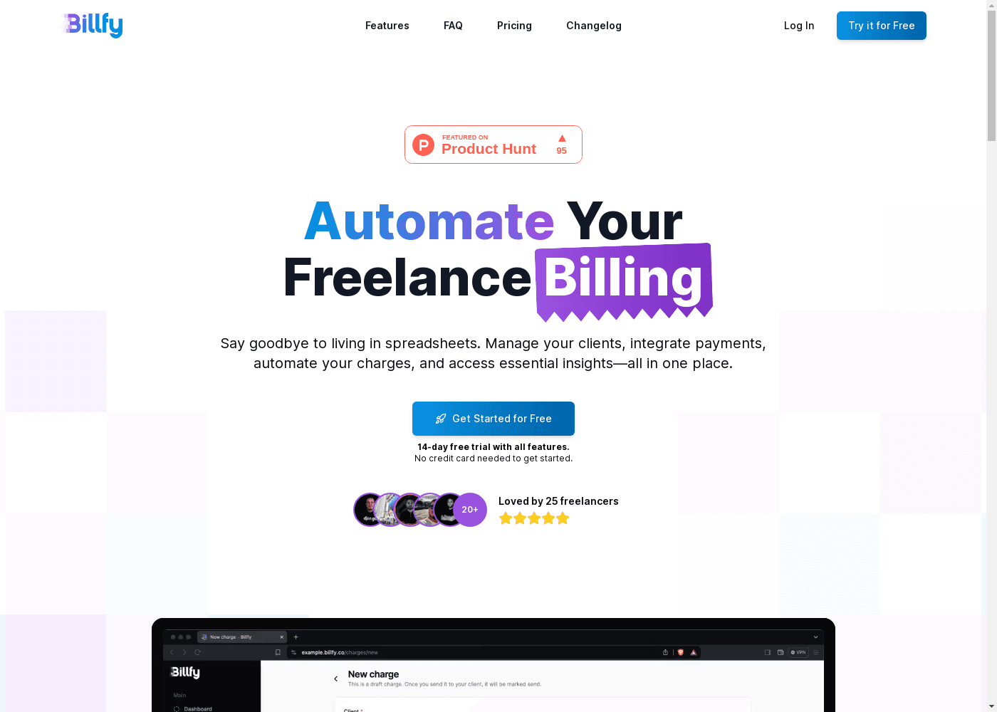 image: Billfy – Simplify and Automate Your Freelance Billing