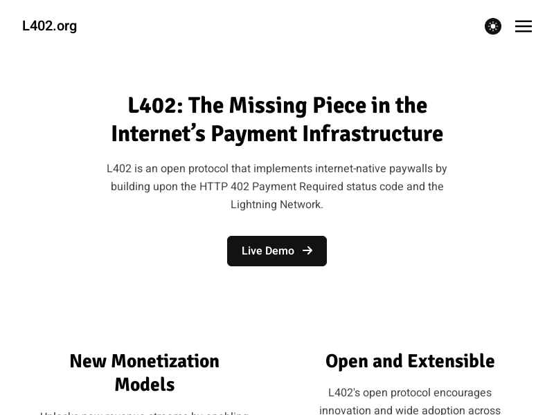 image: L402.org - Revolutionizing Digital Payments with Lightning Network Paywalls